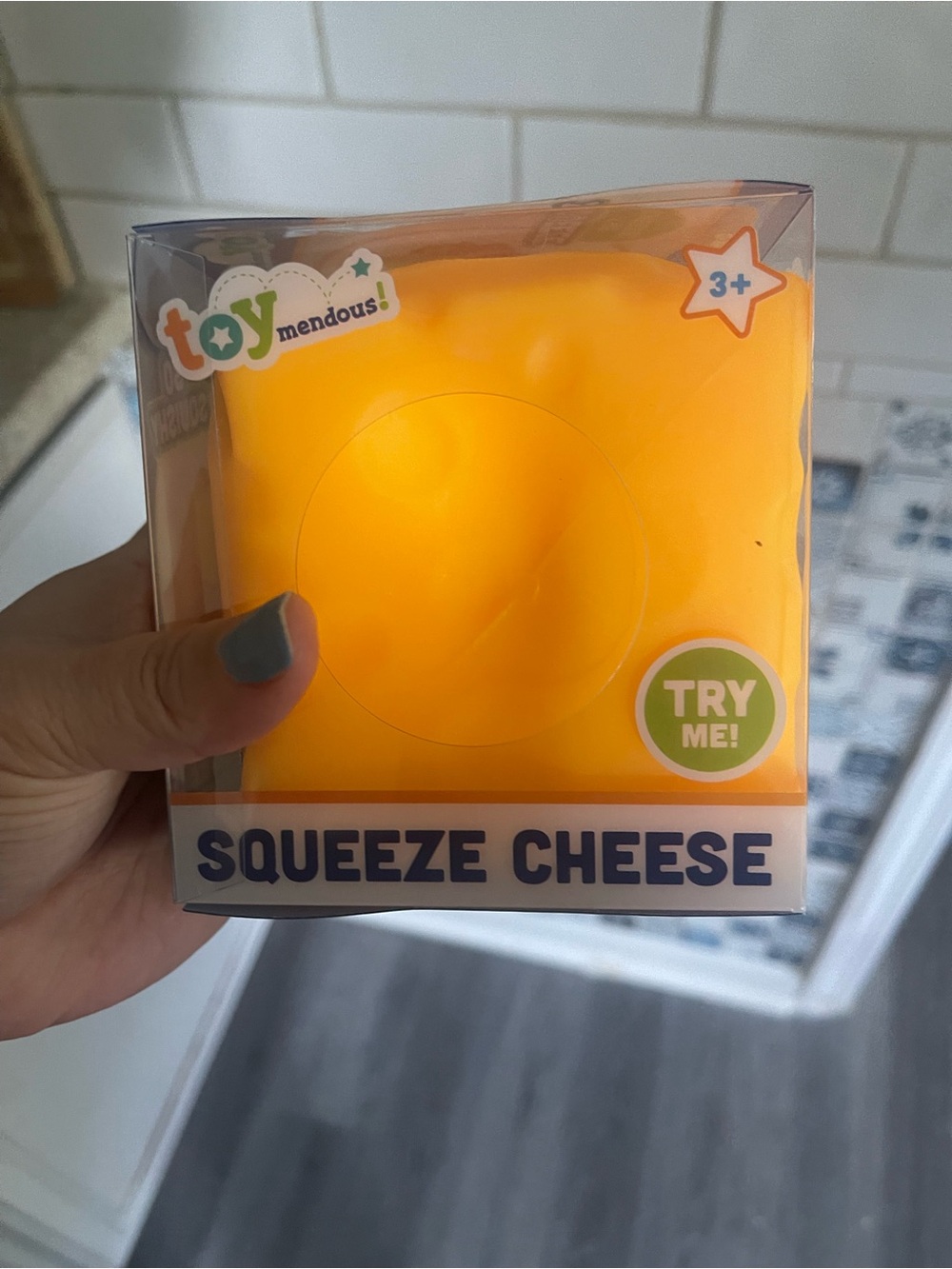 Squeeze Cheese Squishy Toy - Yellow
